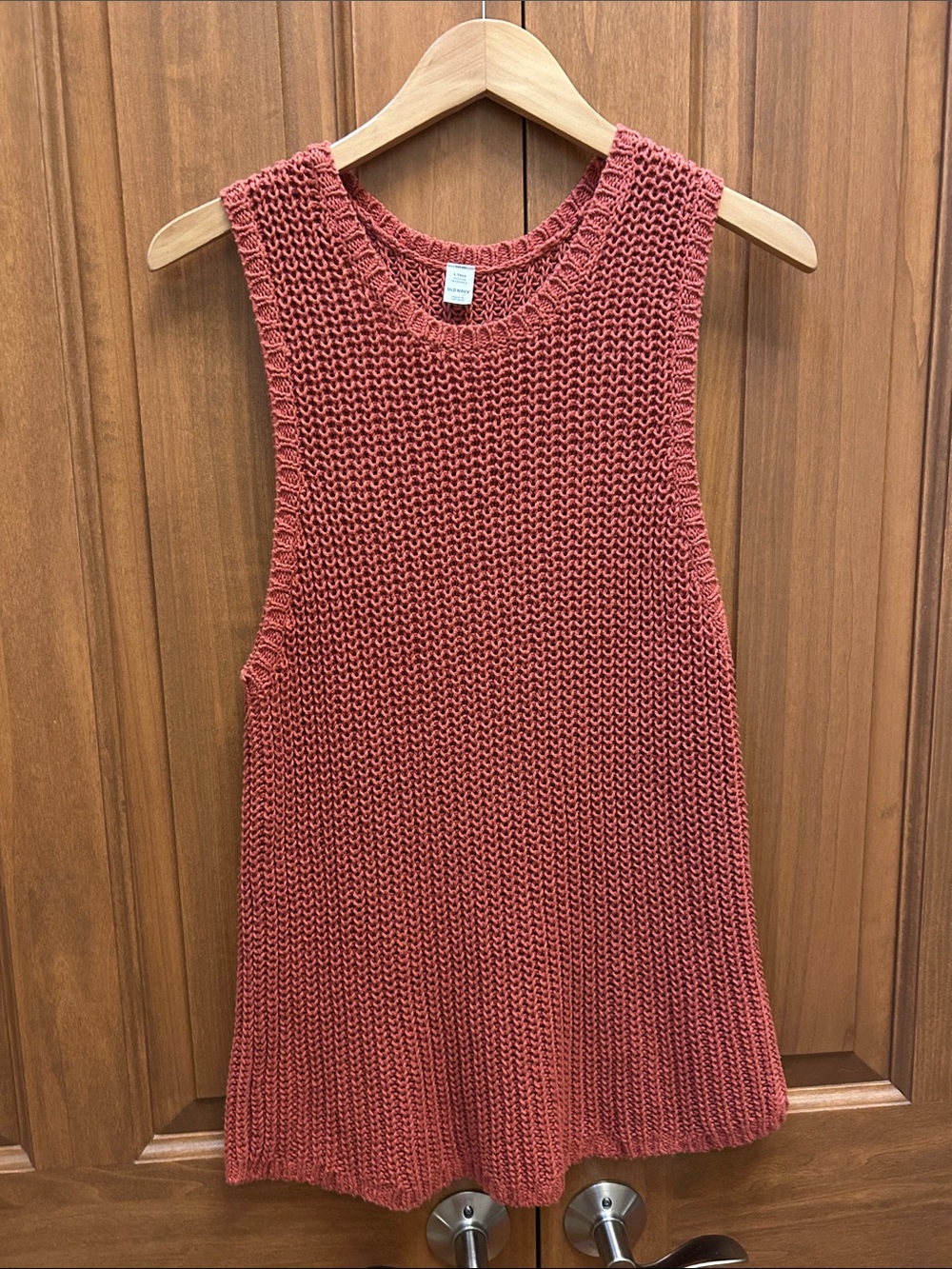 Old Navy Rust Knit Sleeveless Tank Top size large tall nwot